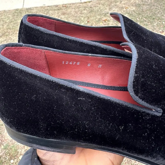 MAGNANNI‎ Men's Jareth Velvet Venetian Loafers Size 8 Black - Picture 11 of 12